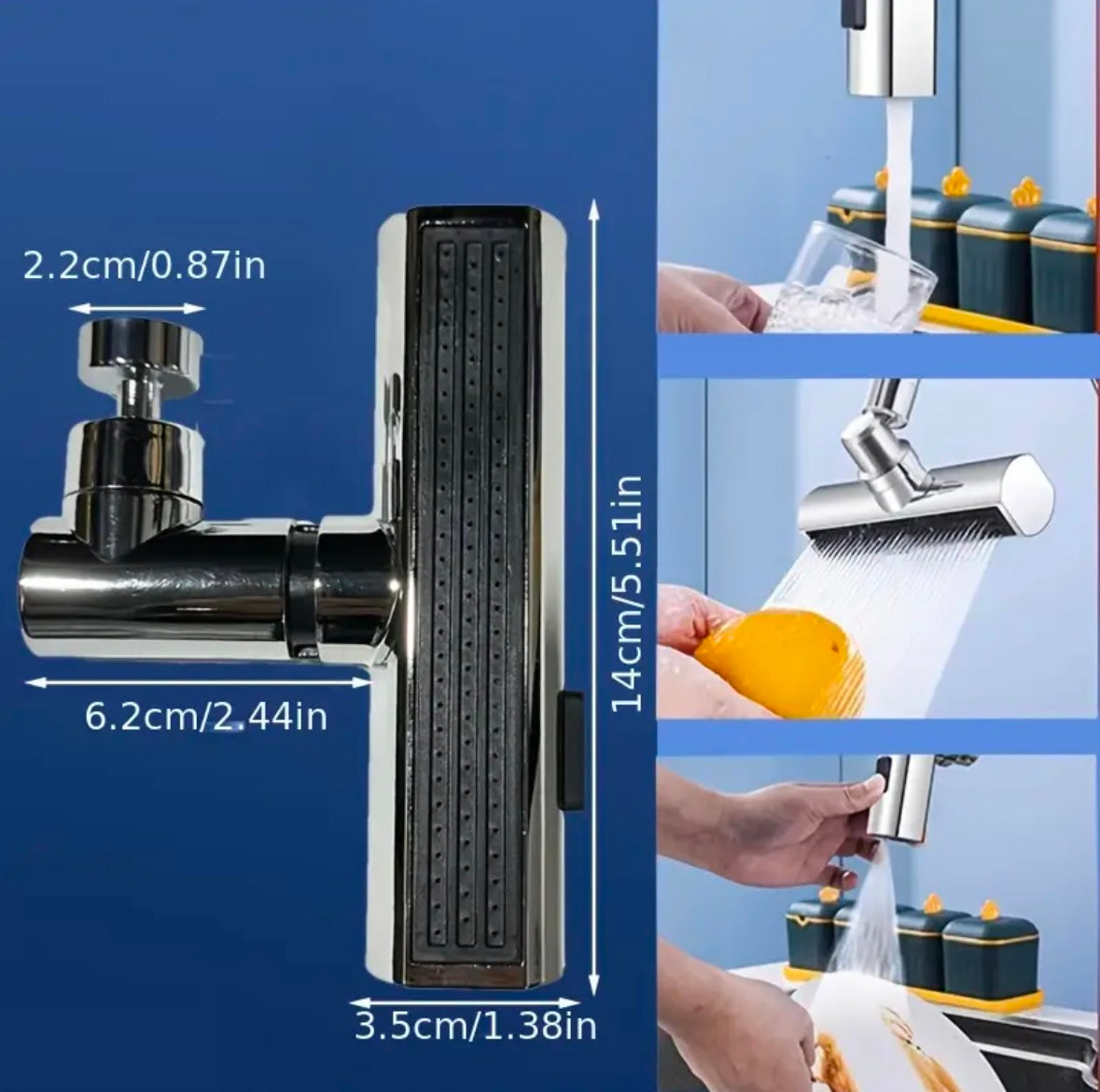 Robinet de Cuisine Rotatif Multifonctions