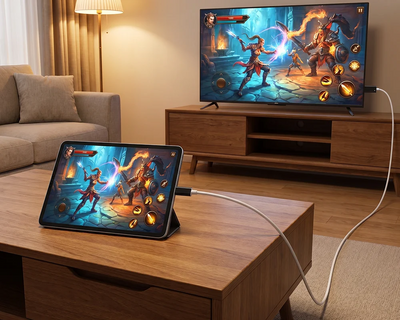 Câble USB-C vers HDMI 2 m : jeux, films et présentations sur grand écran