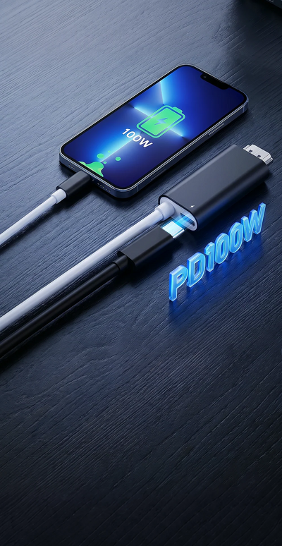 Câble USB-C vers HDMI 2 m : jeux, films et présentations sur grand écran